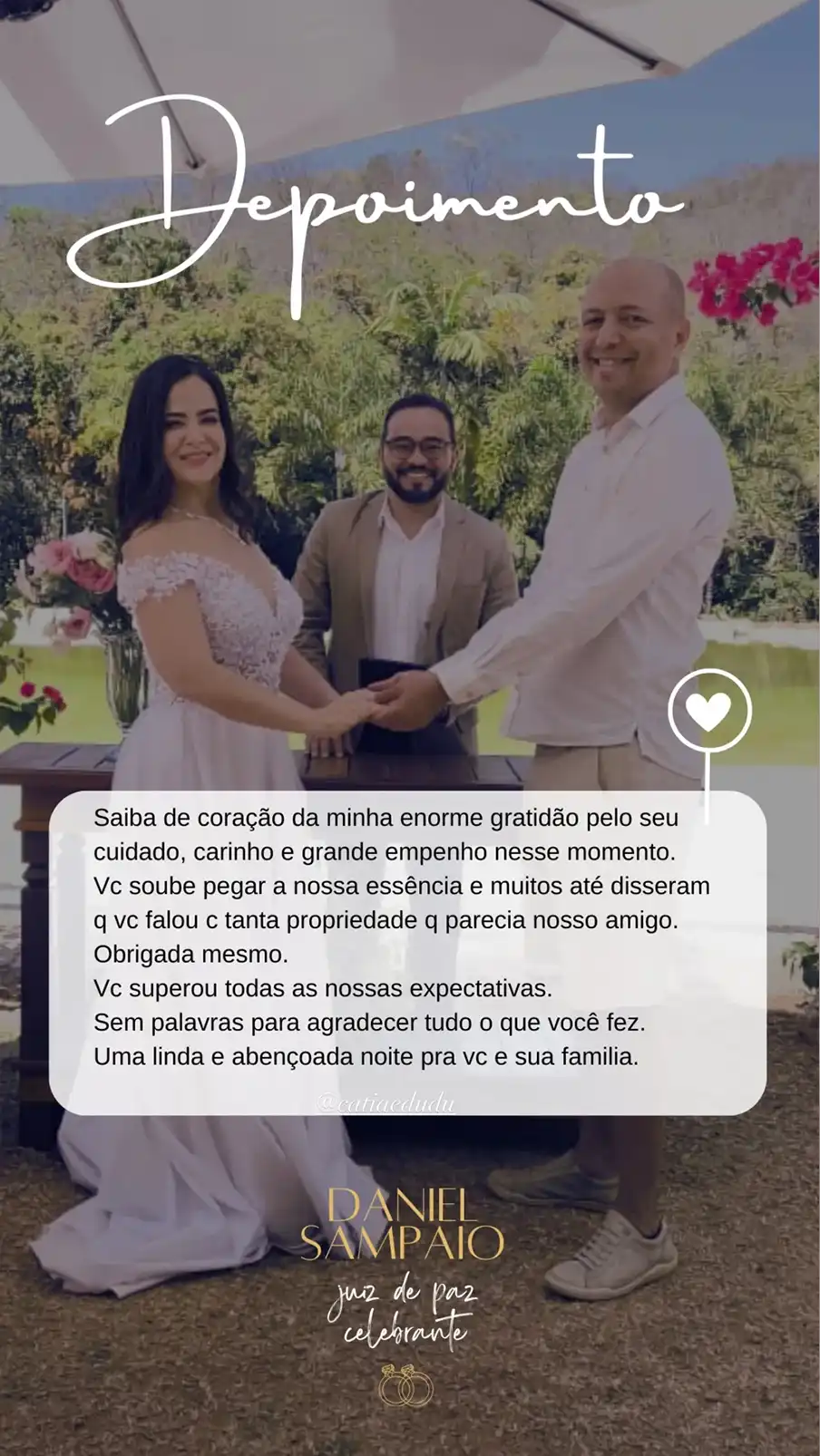 Depoimento de Cátia e Dudu