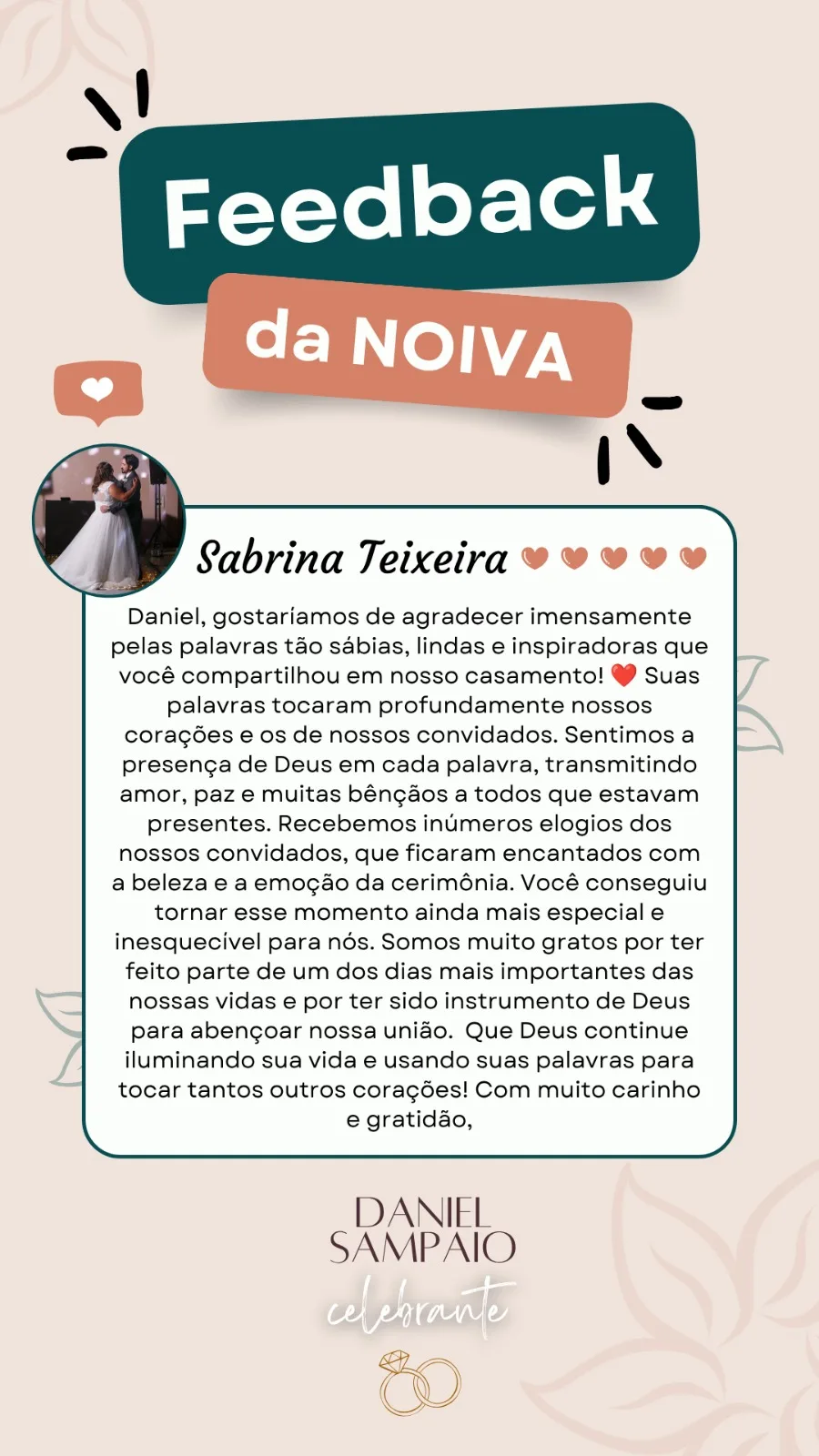 Depoimento de Sabrina Teixeira